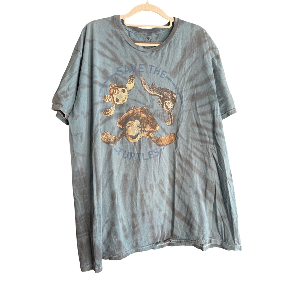 Disney Finding Nemo Tie Dye Save the Turtles graphic t-shirt
